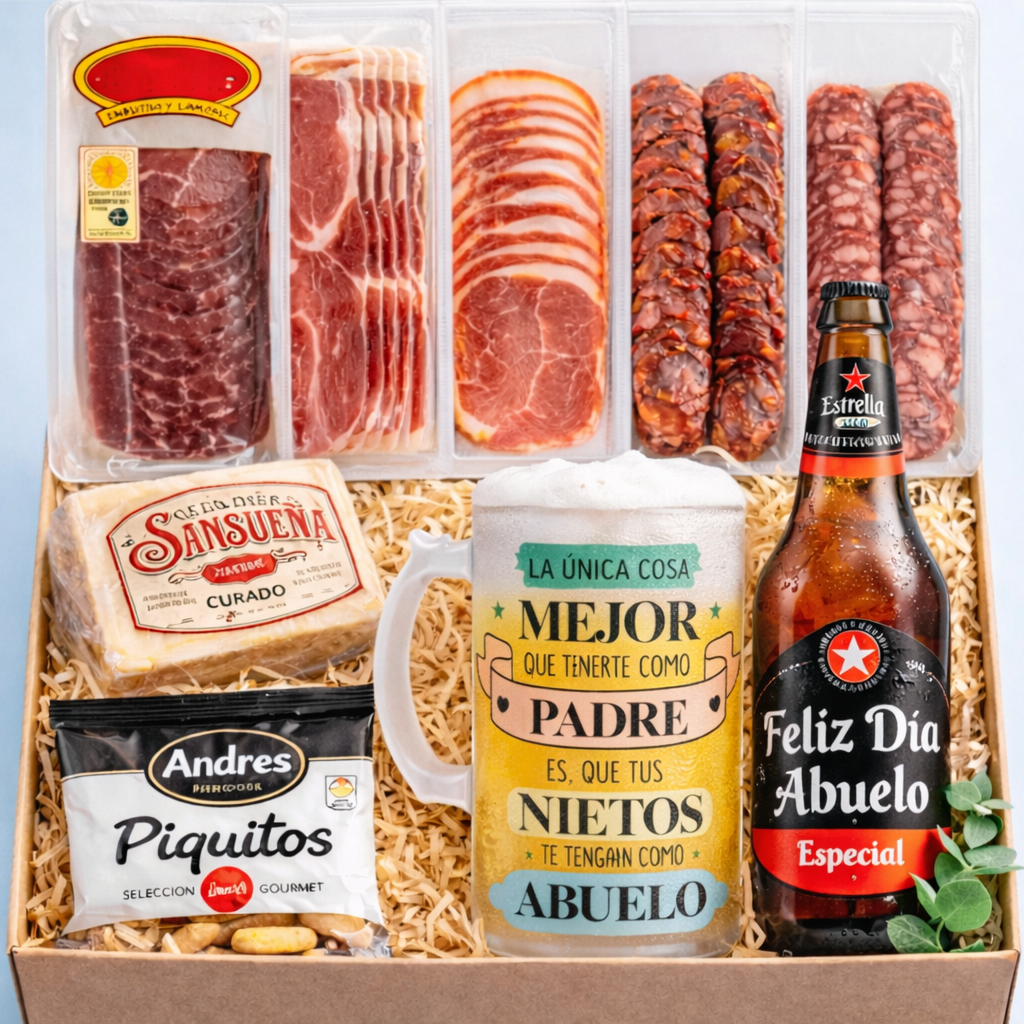 Cesta Abuelo Súper Cesta Gourmet para los Abuelos - Imagen 1